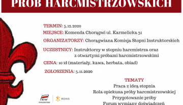 Warsztaty dla opiekunów prób harcmistrzowskich
